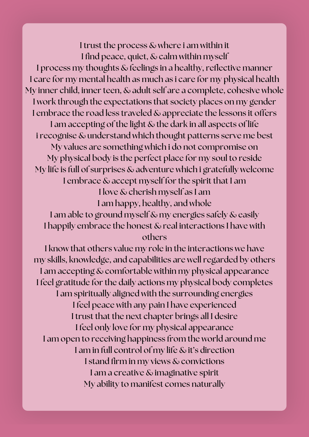 A Love Letter To Myself