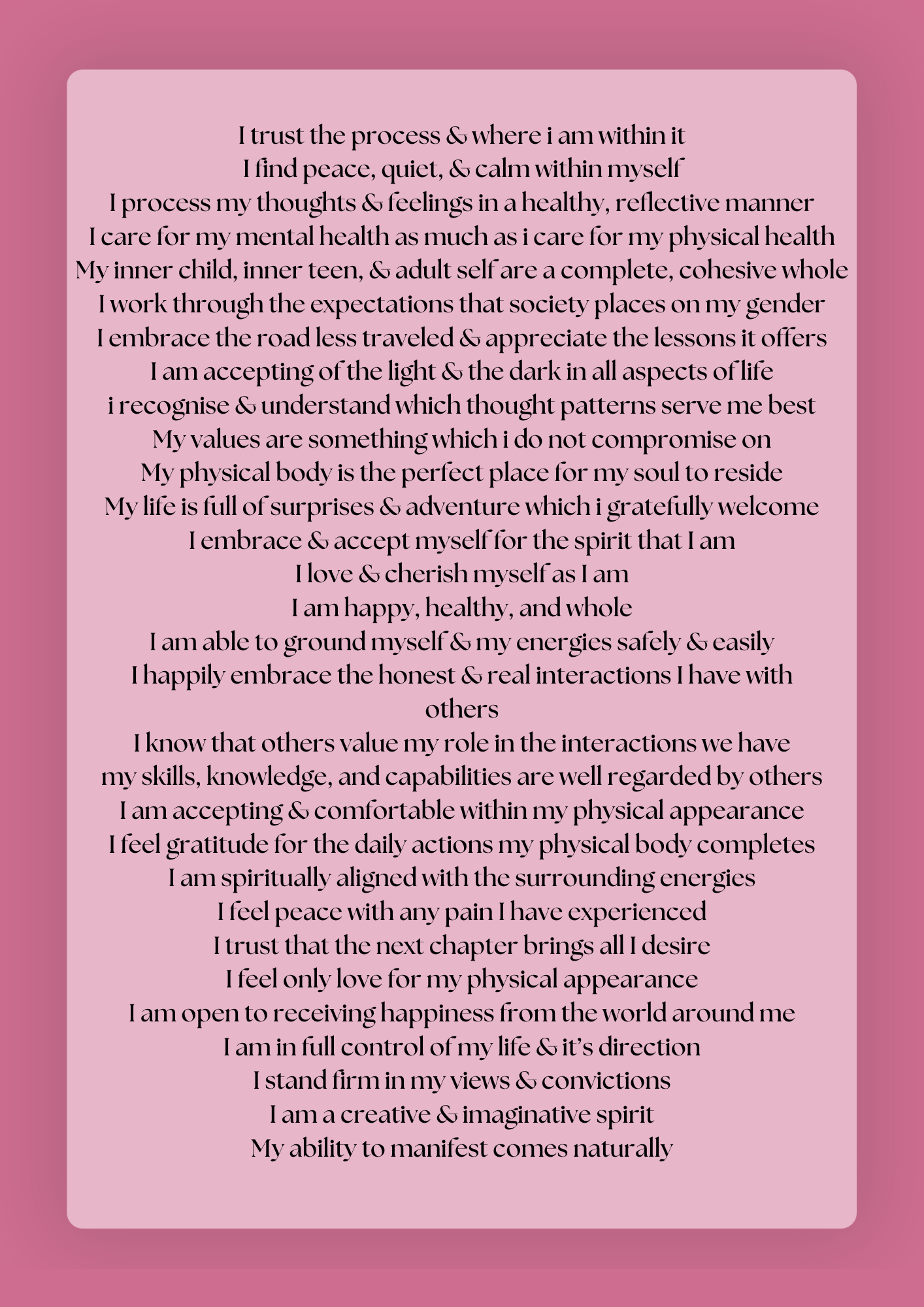 A Love Letter To Myself